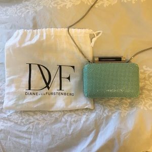 DVF Diane Von Furstenberg Tonda Seafoam Clutch